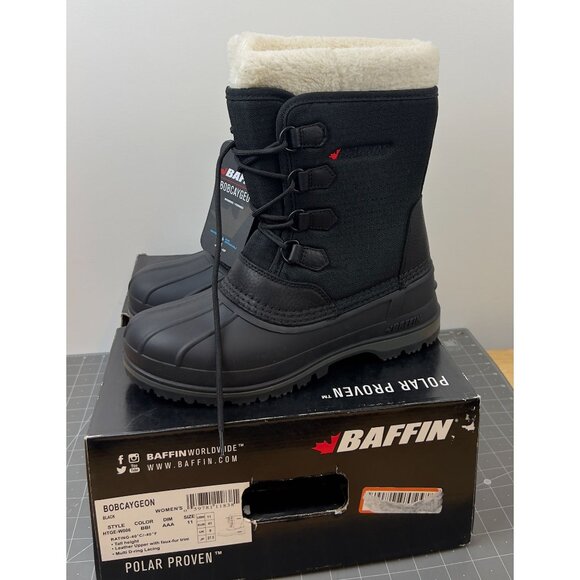 Baffin Bobcaygeon Womens Insulated Waterproof Boots Size 11 Black - Picture 6 of 9